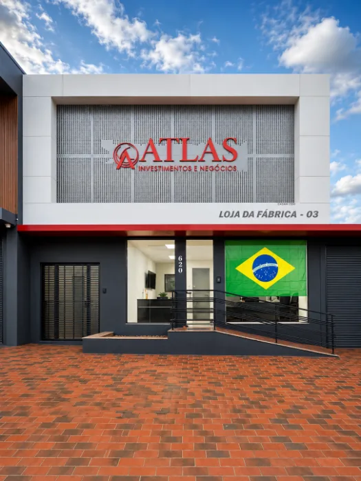 Fachada do escritório da Atlas Investimentos e Negócios em Ribeirão Preto, São Paulo